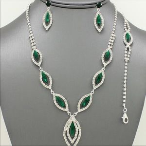Marquis statement necklace set